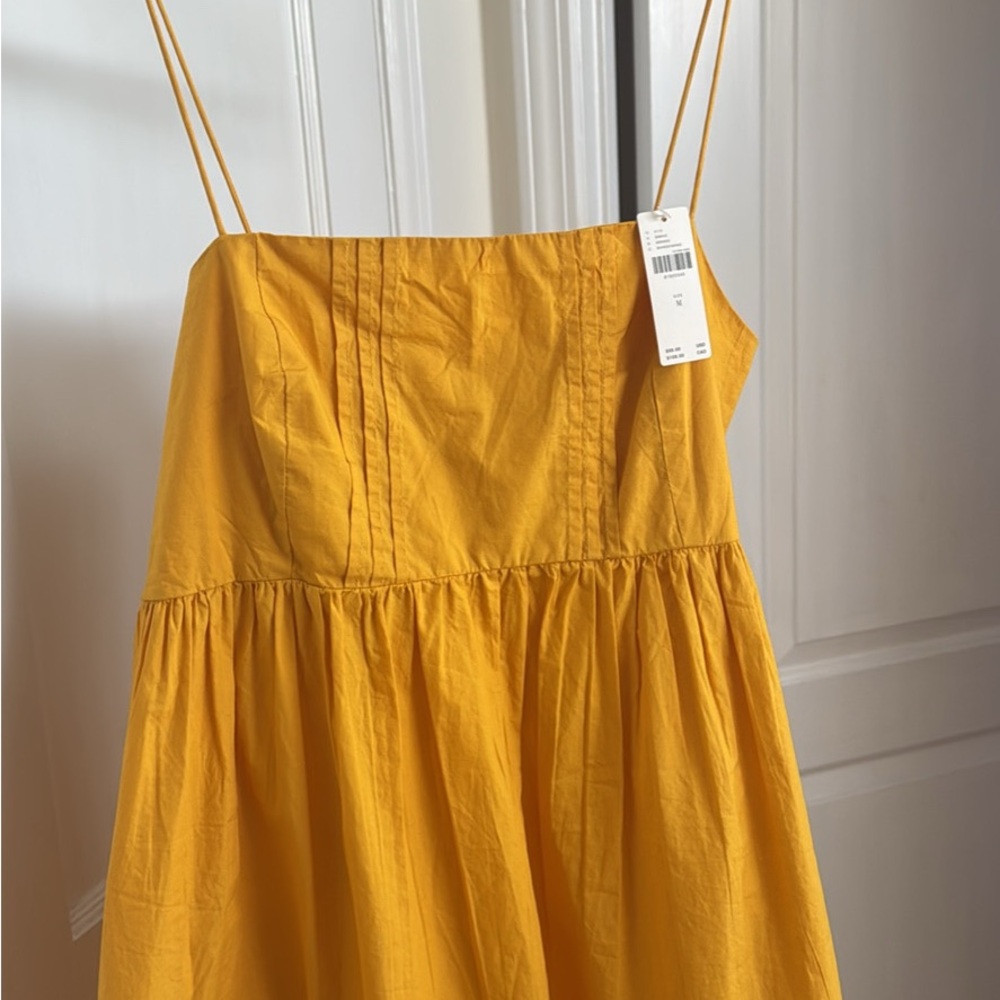 Anthropologie Mustard Yellow Midi Sundress